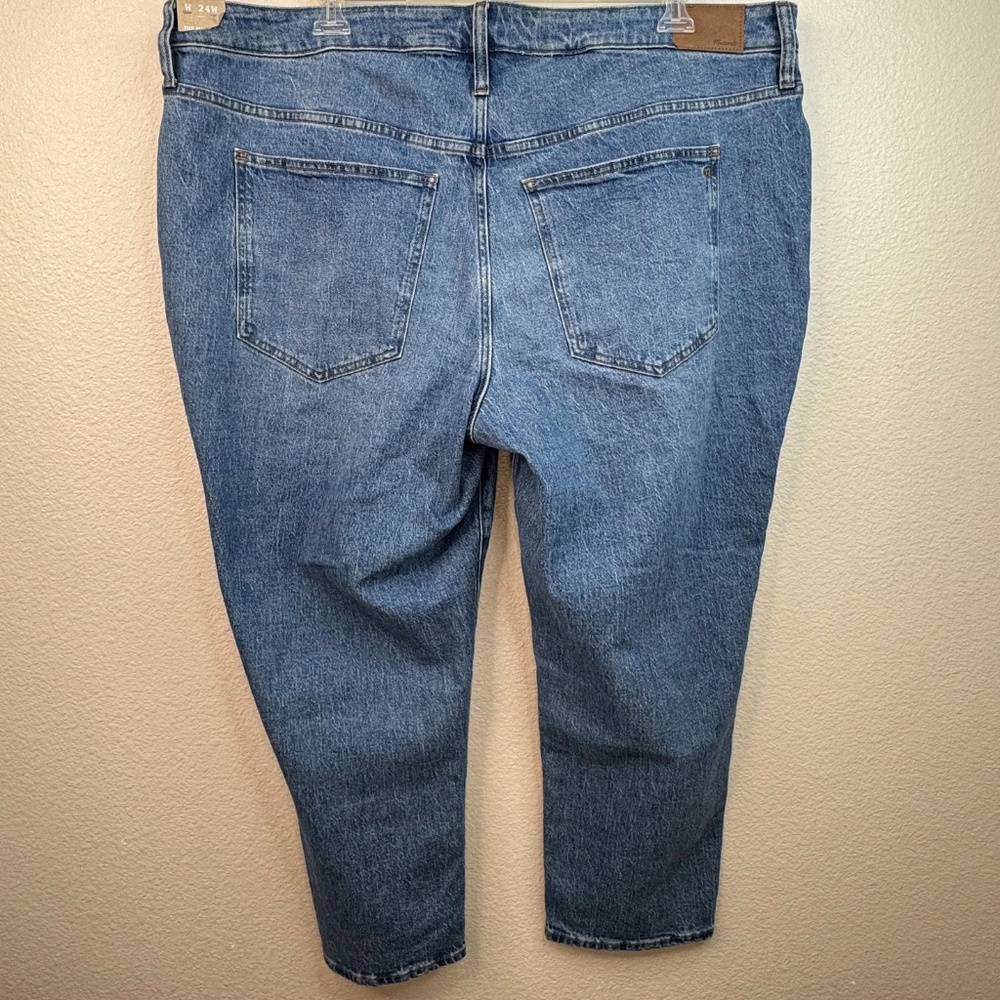 Madewell Womens Mid-Rise Perfect Vintage Ainsdale Wash Jeans Knee-Rip Plus 24W - Picture 12 of 16